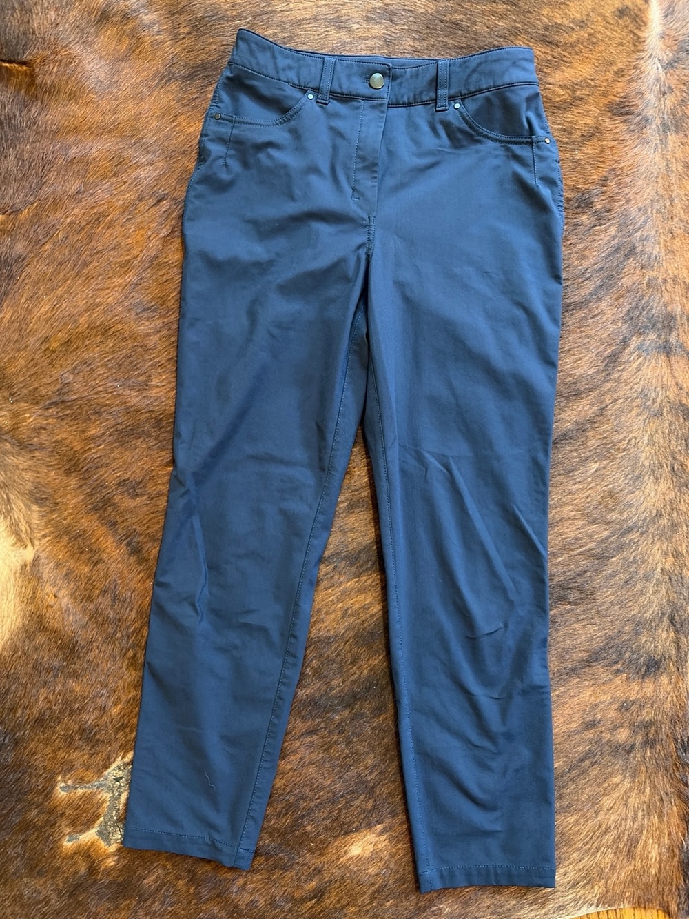 Lululemon City Sleek 5 Pocket 7/8 Pant Navy Blue High Rise Warpstreme 6 W5CZIS